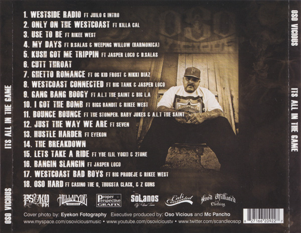 Oso Vicious - It's All In The Game Chicano Rap